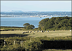 Gurnard, Cowes, Isle of Wight across the Solent to the mainland