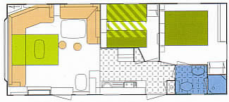 self catering holiday caravans isle of wight Typical layout of a 6 berth caravan